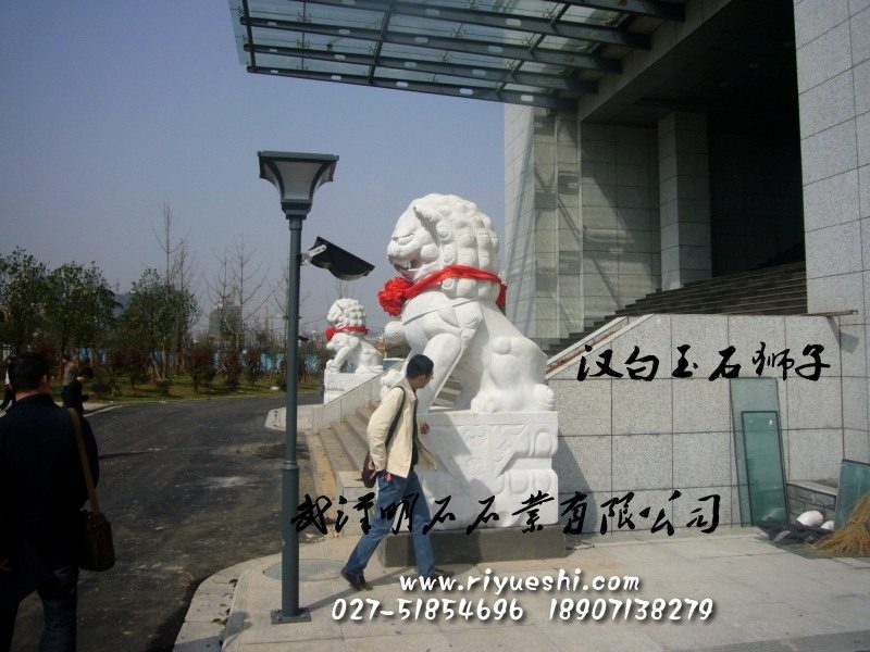 武漢漢白玉石獅子