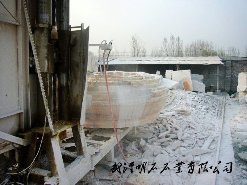 天津石雕風水球